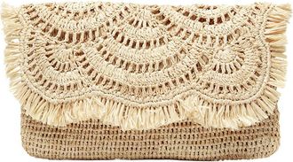 Mar Y Sol Giselle Raffia Clutch