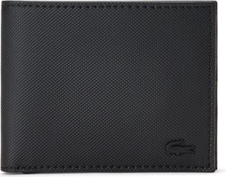 Lacoste logo-appliqu&eacute; bifold wallet - men - Polyurethane - One Size - Black