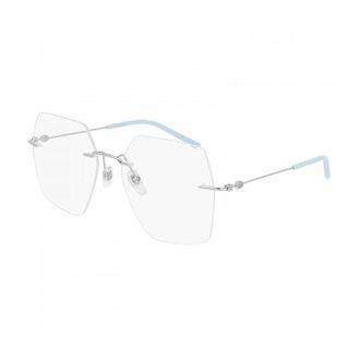 Gucci GG0683O002 Square Rimless Metal Eyeglasses - Silver