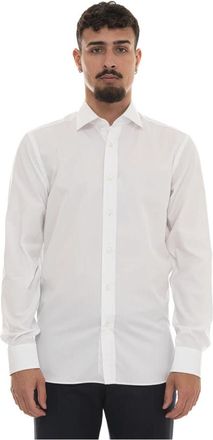 HUGO BOSS H-David-Spread-Db Overhemd - Heren - Zakelijke Overhemden - Wit - 2XL - Katoen - Overhemden