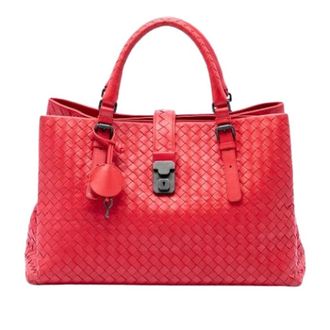 Bottega Veneta Pre-owned Handbags, female, Red, Size: ONE SIZE Pre-owned Medium Roma