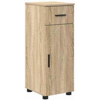 vidaXL Gabinete De Ba&ntilde;o Con Caj&oacute;n Roble Sonoma 30 X 35 X 80 Cm Vidaxl