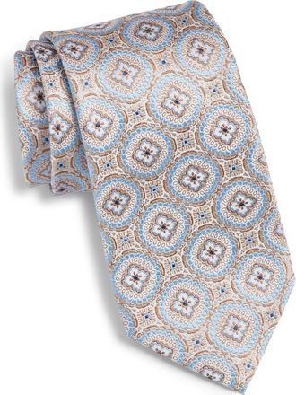 Nordstrom Medallion Silk Tie in Brown at Nordstrom