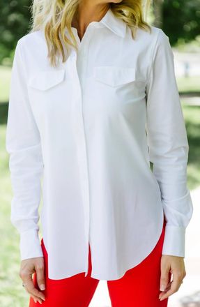Lyss&eacute; Brinkley Button Down Shirt In White