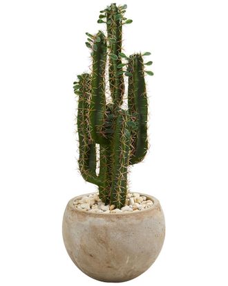 Nearly Natural 2.5Ft Cactus Artificial Plant In Bowl Planter