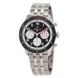 Breitling Pre-owned Breitling Classic AVI Mosquito 42mm Chronograph Automatic Black Dial Mens Watch Y233801A1B1A1