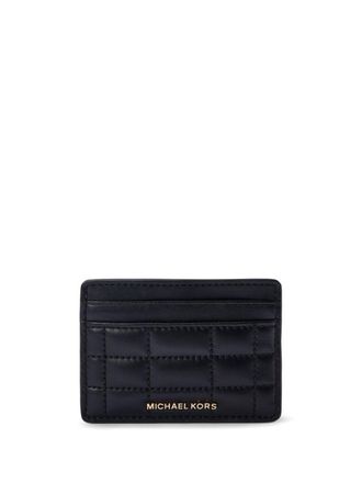 Michael Kors quilted card holder - women - Lamb Skin - One Size - Black