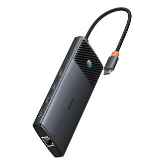 OEM Baseus Metal Gleam Ii Hub Hdmi Usb-c 10 En 1 Usb-a Usb-c Rj45 Sd/tf - Gris