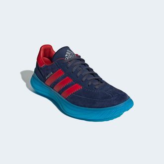 adidas Hallenschuh ADIDAS PERFORMANCE HB SPEZIAL PRO, Herren, Gr. 41, silber (team navy blau, team colleg rot, silber metallic), Leder, Synthetik, Schuhe Hal