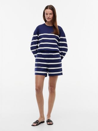 Tommy Hilfiger Womens Striped 5 Sweatshort - Preppy Navy - XXS