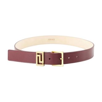 Versace Belts, female, Red, Size: 75 CM Greca Goddess Leather Belt 3 cm