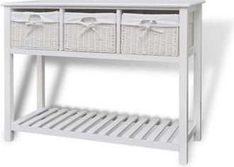 vidaXL Aparador de almacenaje blanco Vidaxl