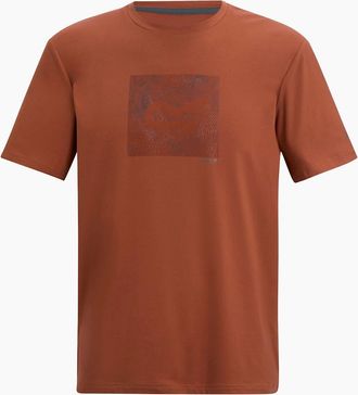 Regatta Mens Regatta Mens Fingal Topographic T-Shirt - Red - Size: 44