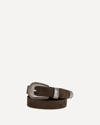 Brunello Cucinelli Cintura in suede con fibbia ad ardiglione Man 95