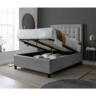 Bedmaster Bedmaster - Brandon Grey Fabric Ottoman Bed Double