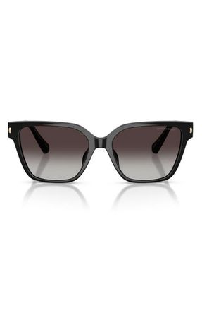 Michael Kors Piedmont 56mm Square Sunglasses in Black /Light Grey Gradient at Nordstrom