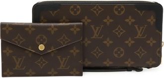 Louis Vuitton Monogram Black Noir Monogram Leather Long Wallet (Bi-Fold) (Pre-Owned)