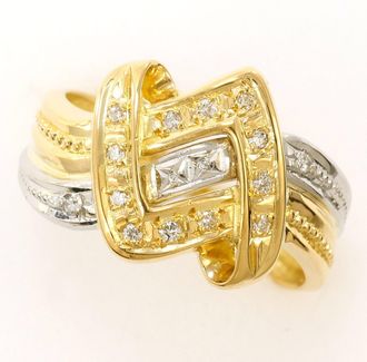 C&A Platinum Yellow Gold Yellow Gold (18K) Platinum 900 Band Ring (Pre-Owned)