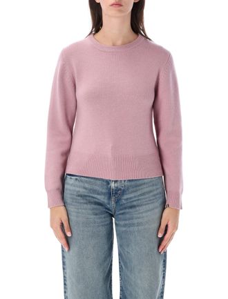 Extreme Cashmere Jeanne Slightly Cropped Fine Knit Crewneck Sweater