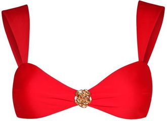 Brunna.Co The Segara High-Cut Recycled Bikini Top in Red at Nordstrom, Size Medium