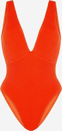 Sorbet Island Womens One-Piece Swimsuit Ariel Orange Polyester Swimwear Sea Clothing