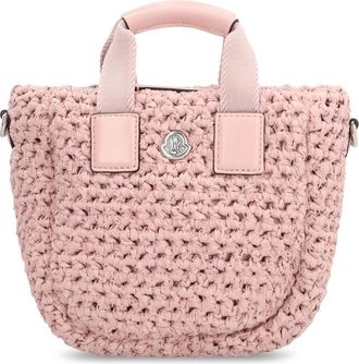 Moncler Tassen, Dames, Roze, ONE Size, Katoen, Micro Caradoc Tote bag