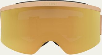Celine Monochrome Logo-Print Ski Goggles