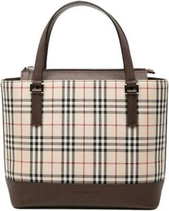 Burberry Borsa Pre-owned in Tela - - Pre-owned - Donna - Beige - ONE SIZE