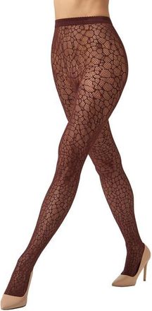 Wolford Reptile Net Tights in Mahogany at Nordstrom, Size X-Small