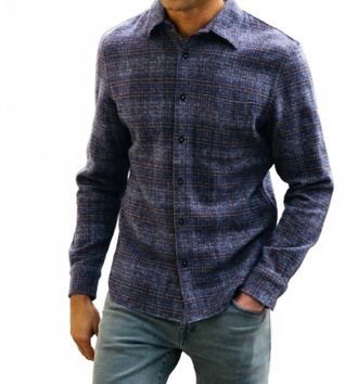 HIROSHI KATO Ripper Triple Twisted Plaid Shirt In Twilight