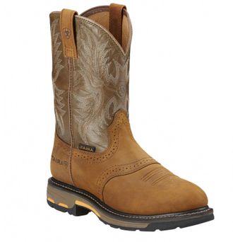 Ariat Mens Workhog H2O Boot In Aged Bark/army Green