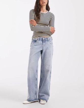 Hollister jeans baggy regolabili azzurri-Blu