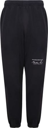 Martine Rose Logo-print Trainingsbroek - Heren - Sweatpants - Zwart - XS - Katoen - Broeken