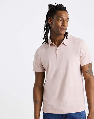 Jacamo Marl Jersey Polo Shirt Long