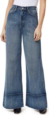 Habitual Emerson High Waist Relaxed Hem Wide Leg Jeans in Marine at Nordstrom, Size 00
