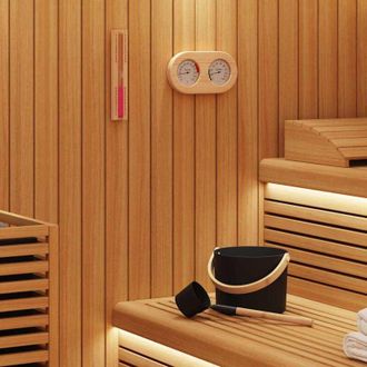 vidaXL vidaXL Set di Accessori per Sauna 4 pcs Nero