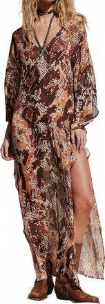 Jen's Pirate Booty Asilah Kaftan Maxi Dress In Citrine Viper