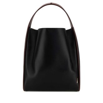 Jil Sander Black Leather Pivot Bucket Bag