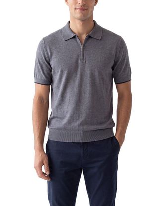 N.Peal N.Peal Polo Zip Cashmere-Blend Sweater