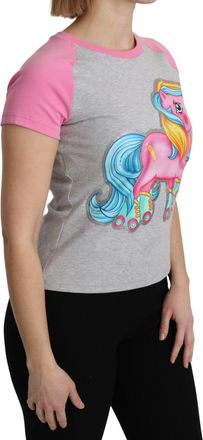 Moschino Womens Gray And Pink Cotton T-Shirt My Little Pony Top
