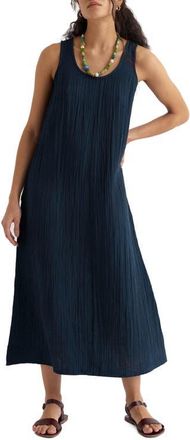 Seasalt Cornwall Helleborne Sleeveless Organic Cotton Dress in Maritime at Nordstrom, Size 14