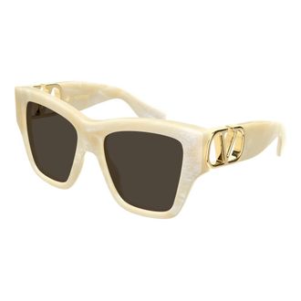 Valentino Vg0052S Zonnebril - Dames - Accessoires - Wit - Maat: 53 MM Nylon