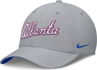 Nike Atlanta Braves City Connect Rise Nike Mens Dri-FIT MLB Hat in Grey | NB17073NAW-UHT