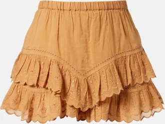 Isabel Marant Jocadia broderie anglaise cotton shorts