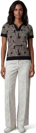 Lords of Harlech Crochet Paisley Womens Wool Wide-leg Pant in Crochet Paisley Ivory at Nordstrom, Size 12