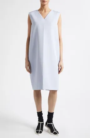 Jil Sander Press Fold Shift Dress in Juniper at Nordstrom, Size 8 Us