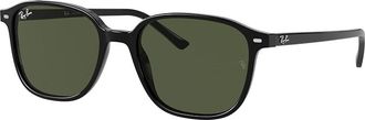 Ray-Ban 0RB2193 Leonard Fashion Mens Sunglasses Black/Green, Plastic