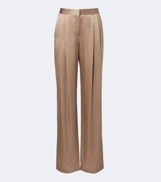 Tom Ford Pleated silk straight pants