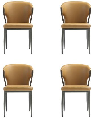 Manhattan Comfort Kirsten Leatherette Dining Chair With Metal Legs