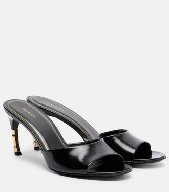 Gucci Castello leather mules